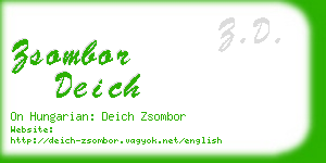 zsombor deich business card